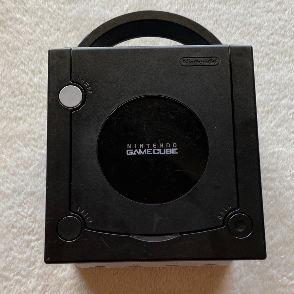 Black Nintendo Gamecube with Power Cord: Tested and works